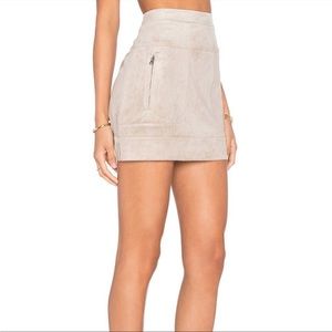 hazelnut BCBGMAXAZRIA faux suede mini skirt 4